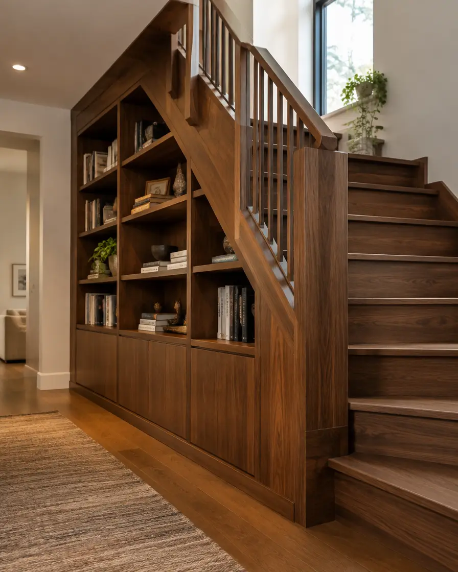 Escalier & bibliothèque